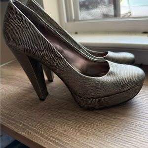 Calvin Klein Gray Platform Heels
